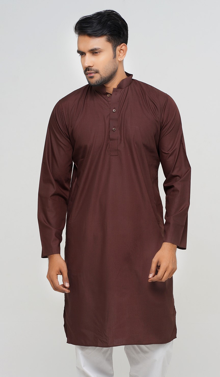Exclusive Long Sleeve Coffee Panjabi