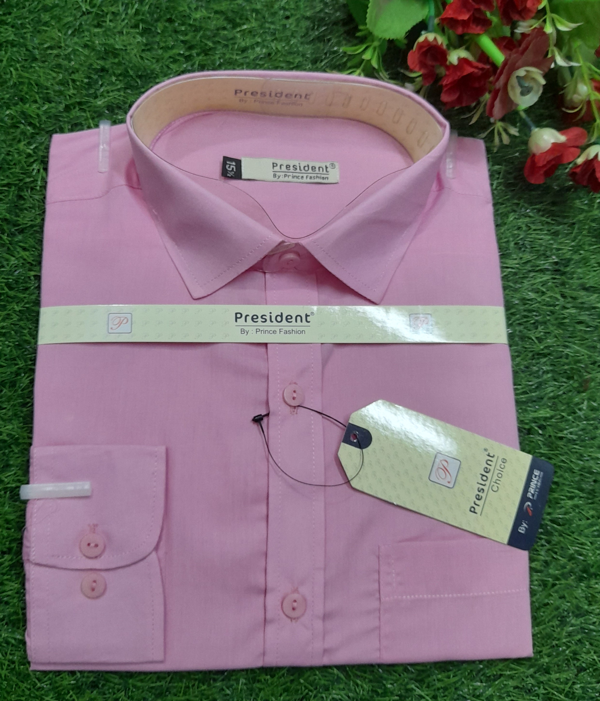 ছেলেদের এক্সক্লুসিভ ফরমাল শার্ট ফুল হাতা – হালকা পিঙ্ক কালার