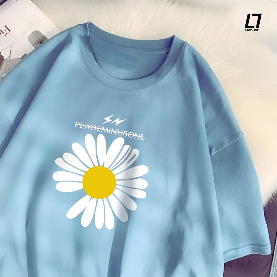 লেডিস ড্রপ সোলডার টি-শার্ট এ্যাস কালার- ডিএফটি চেস্ট-প্রিন্ট