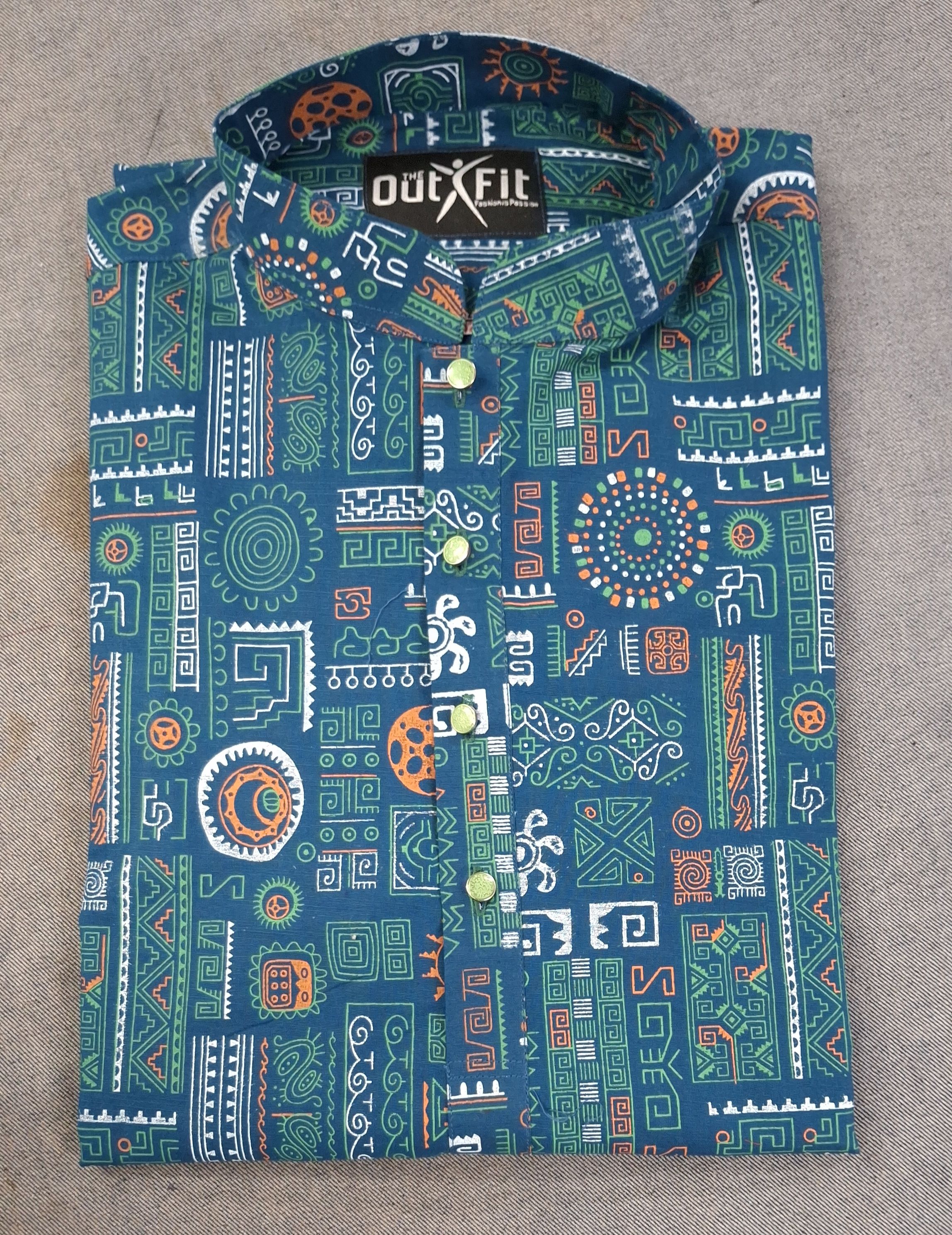 আড়ং কটন পাঞ্জাবি অল-ওভার প্রিন্ট  - Exclusive Long Sleeve  Panjabi With aop print