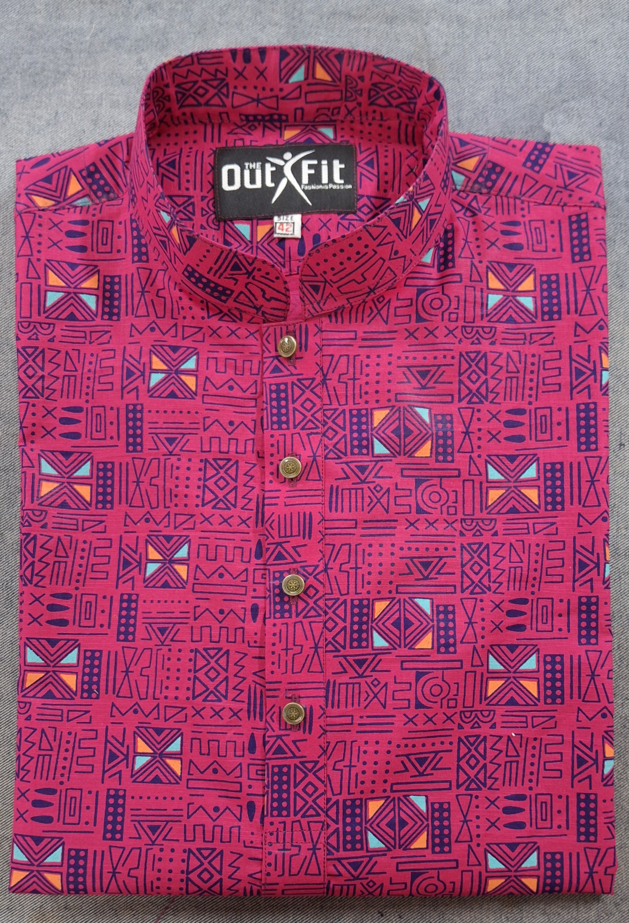 আড়ং কটন পাঞ্জাবি অল-ওভার প্রিন্ট  - Exclusive Long Sleeve  Panjabi With aop print