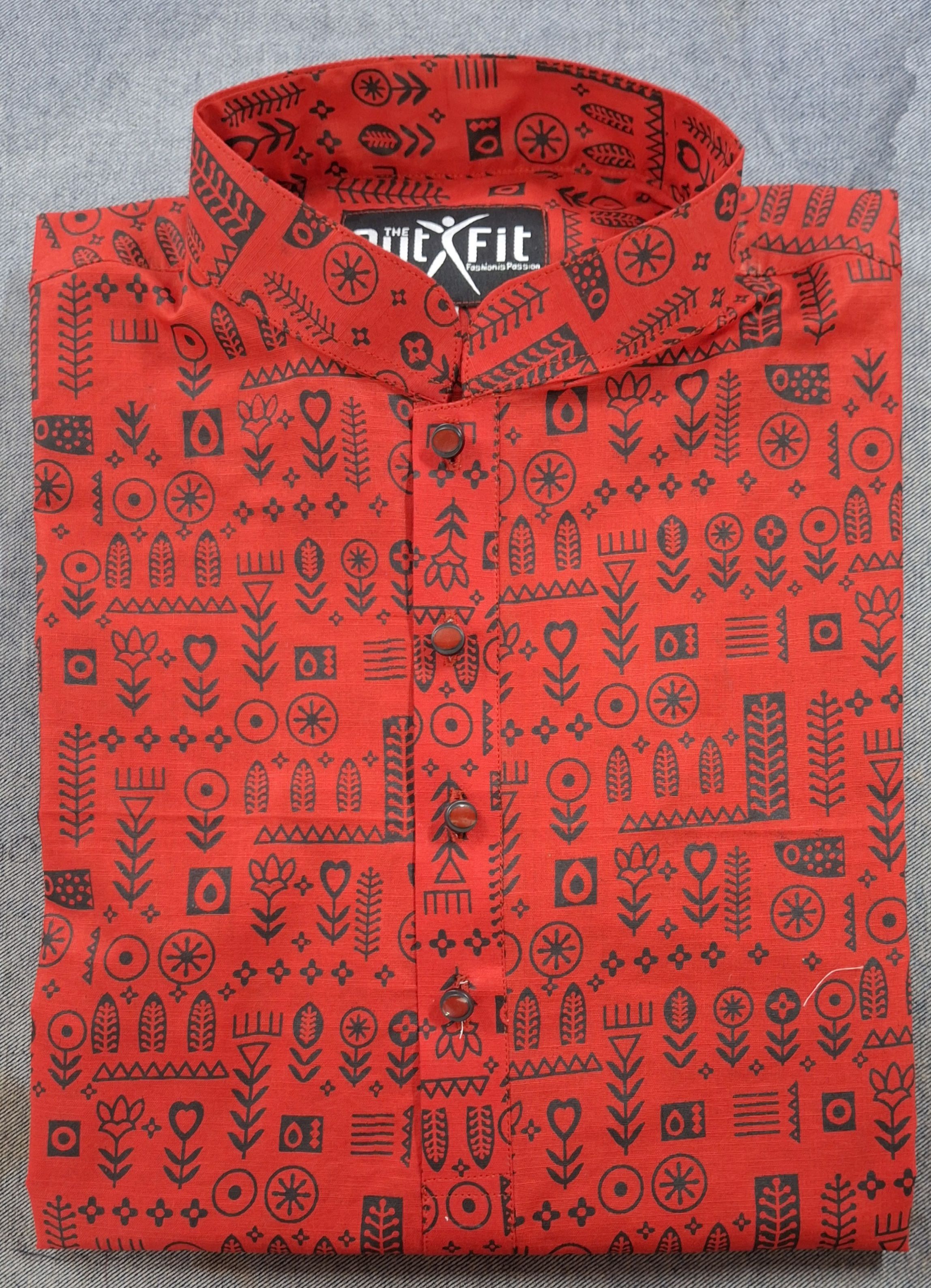 আড়ং কটন পাঞ্জাবি অল-ওভার প্রিন্ট  - Exclusive Long Sleeve  Panjabi With aop print