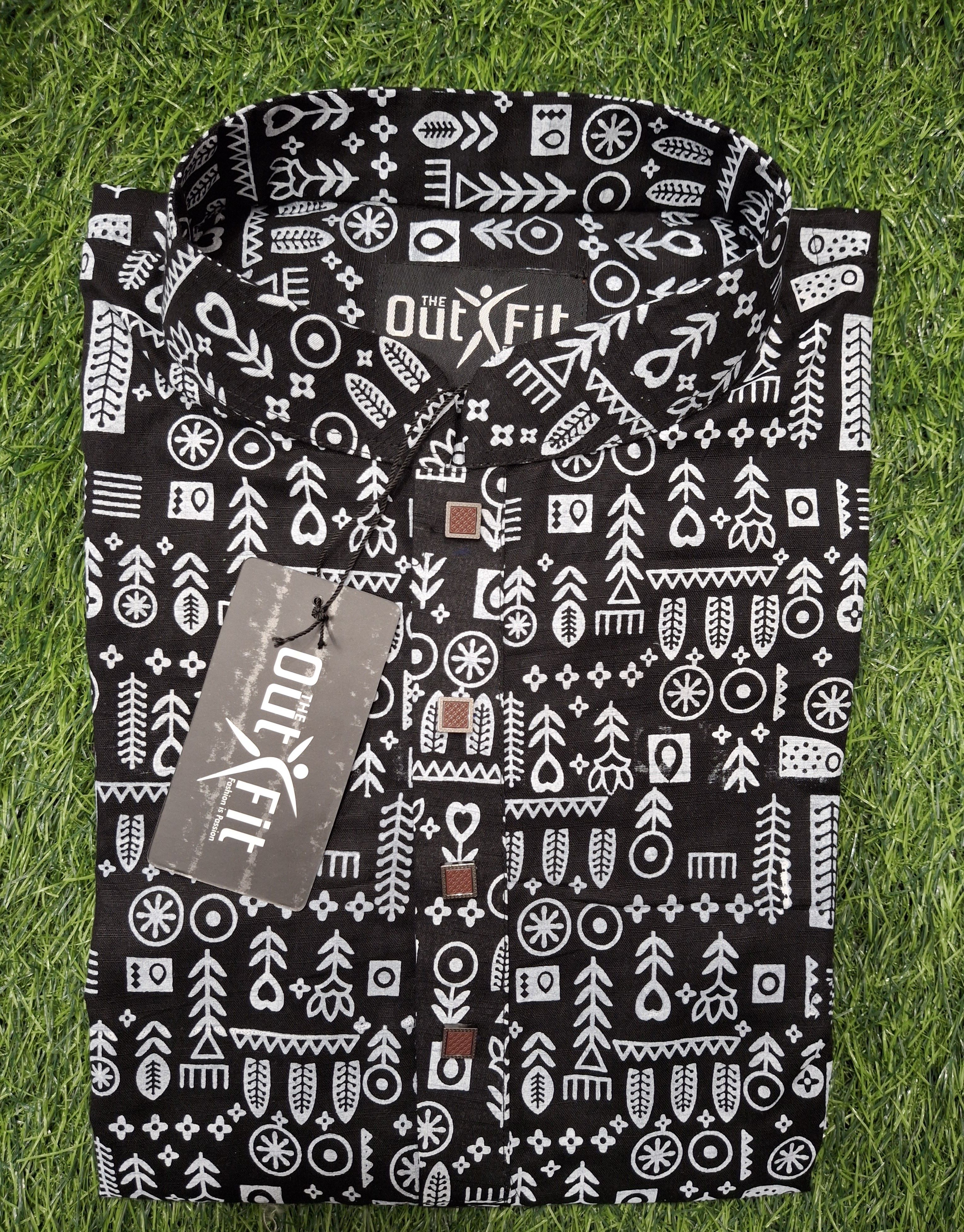 আড়ং কটন পাঞ্জাবি অল-ওভার প্রিন্ট  - Exclusive Long Sleeve  Panjabi With aop print