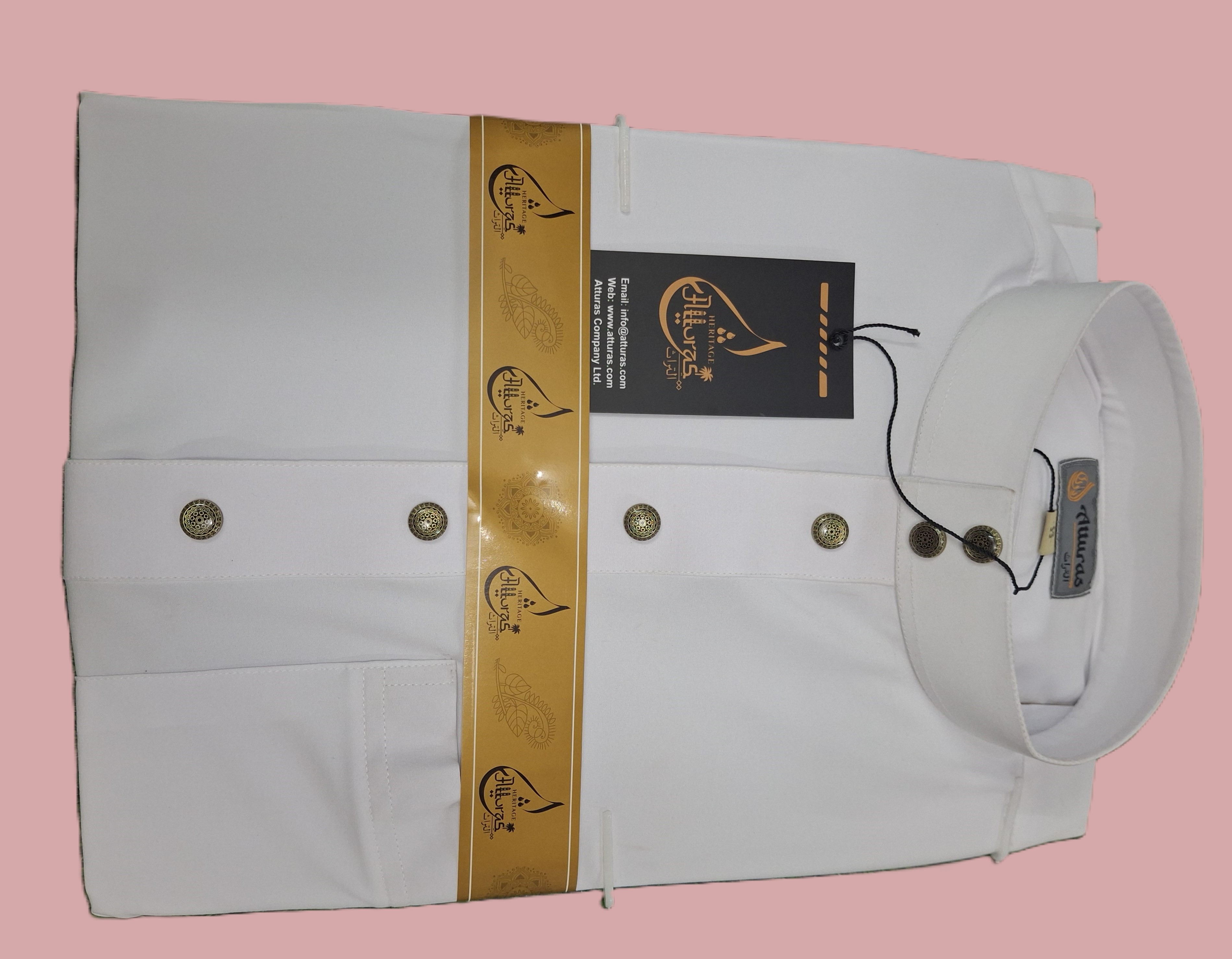 এরাবিক জুব্বাহ (কলিদার) অফ-সাদা কালার এবং কোরিয়ান মাইক্রো কাপড়।