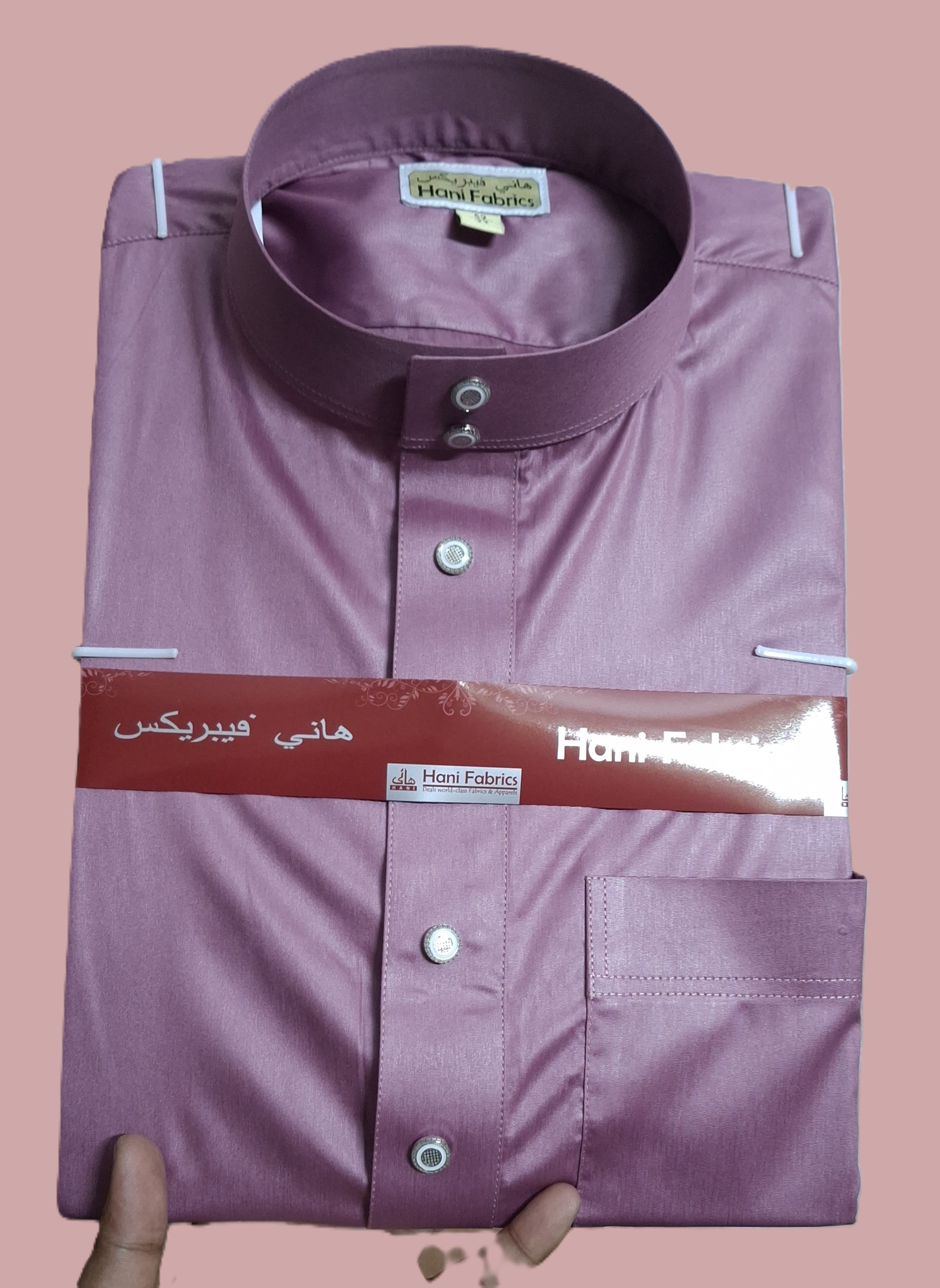 এরাবিক জুব্বাহ (কলিদার) হাল্কা পিঙ্ক কালার & কোরিয়ান মাইক্রো কাপড়