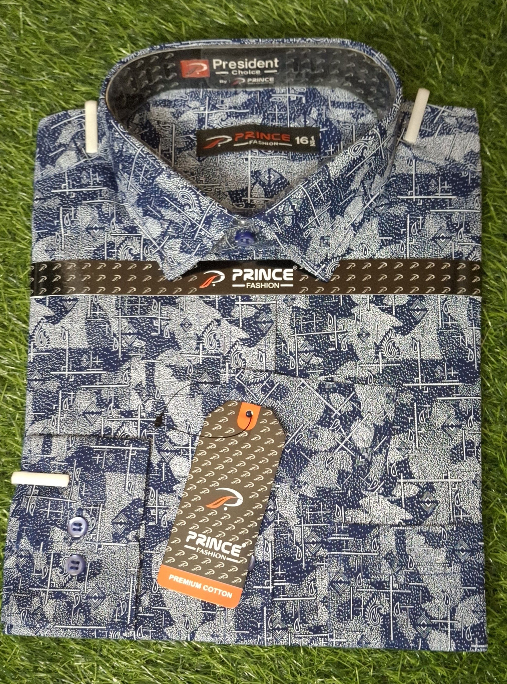 ছেলেদের এক্সক্লুসিভ লং হাতা সুতি কাপড়ের শার্ট - AOP প্রিন্ট