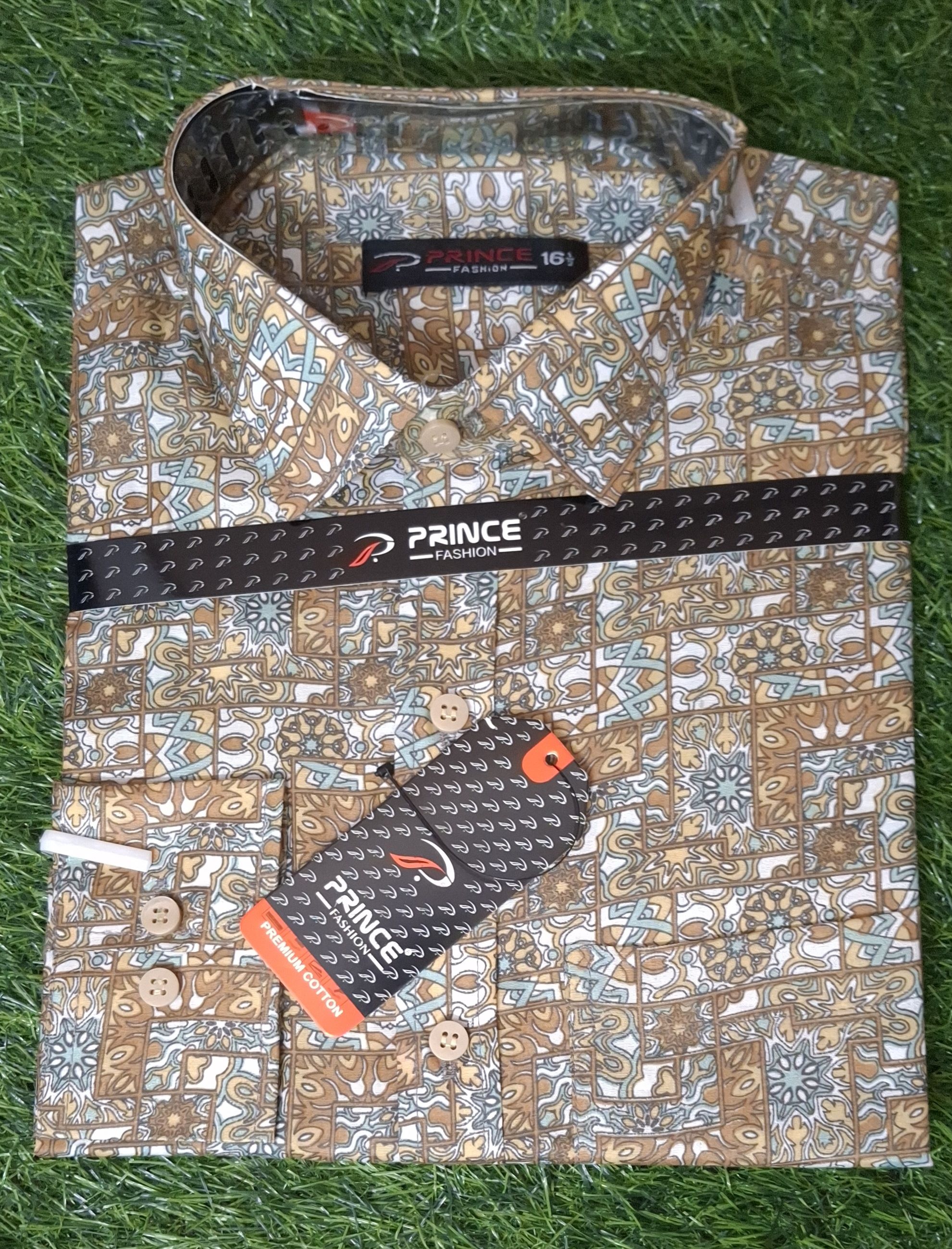 ছেলেদের এক্সক্লুসিভ লং হাতা সুতি কাপড়ের শার্ট - AOP প্রিন্ট