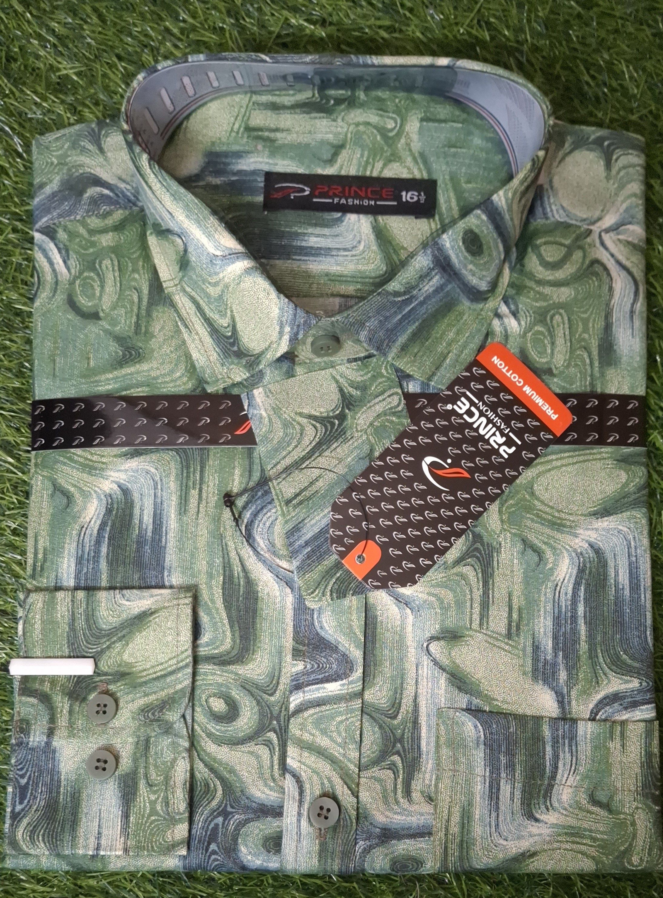 ছেলেদের এক্সক্লুসিভ লং হাতা সুতি কাপড়ের শার্ট AOP প্রিন্ট