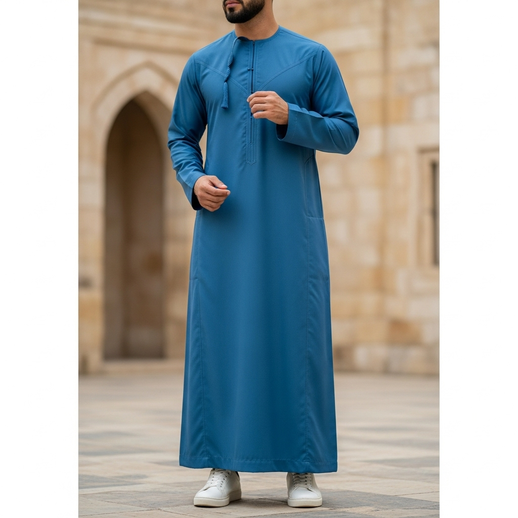 ওমানী কাতুয়া, বুলু কালার, কোরিয়ান মাইক্রো কাপড়, এক সাটা জুব্বাহ।