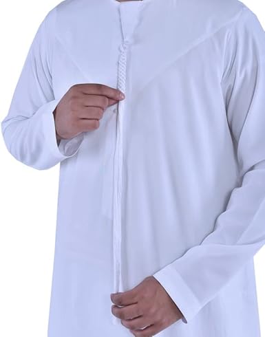 ওমানী কাতুয়া, সাদা কালার, কোরিয়ান মাইক্রো কাপড়, এক সাটা জুব্বাহ।